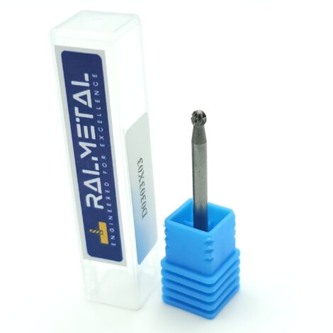 Lime rotative double action en carbure monobloc, boule D3 x 38 x 3D mm - 60 HRC (1/5)