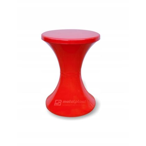 Produit de polissage pour tabouret en plastique rouge, en forme de sablier (1/5)
