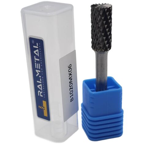 Lime cylindrique rotative en carbure monobloc D10 x 20 x 6D x 65 mm - 60 HRC (1/4)