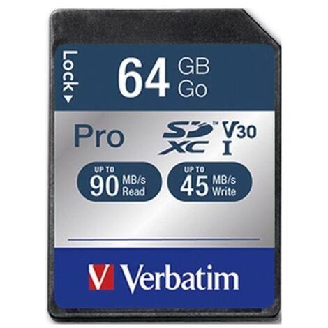 Verbatim Pro U3 Scheda MicroSDXC 256 GB – Classe 10, UHS-I, A2 Per Video 4K E Prestazioni Ultra Rapide