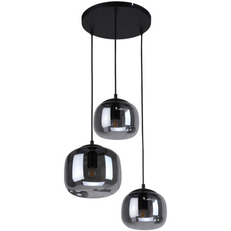 Suspension Calto 3 E27 Noir sablé Italux PND-67705-3-BK-SG (1/2)