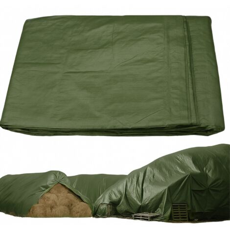 Bâche Ronde Polyéthylène 2m Verte 210g/m² - Protection Robuste Anti-Intempéries Pour Jardin, Piscine & Mobilier Extérieur