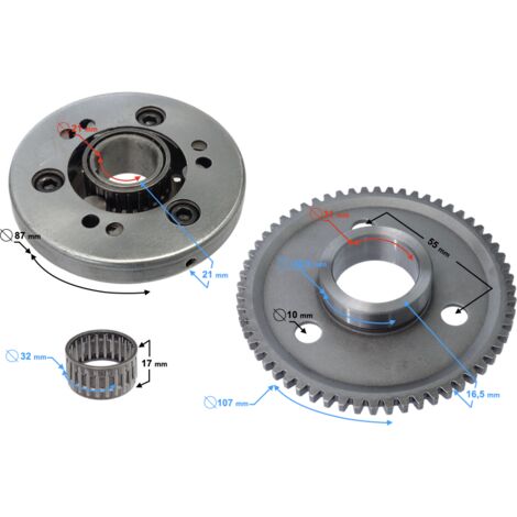 Démarreur électrique Bendix pour scooter 4T 125cc, diamètre 22 mm (1/3)