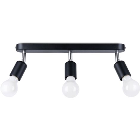 PLAFOND SORENO 3 E27 NOIR LUMILO 11.135.22 (1/5)