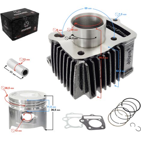 Cylindre Moretti pour cyclomoteur 4T 50cc 139FMB