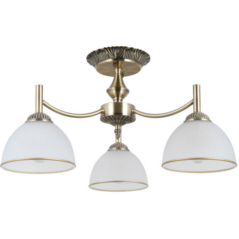 Suspension Fener 3 E27 en laiton antique Itauxux PND-40653-3-ABR-WH (1/2)