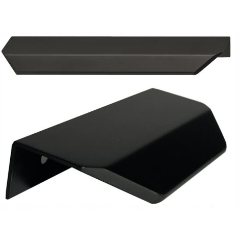 POIGNÉE DE MEUBLES EDGE 20CM NOIR MAT POUR MEUBLES, ARMOIRES, TIROIRS