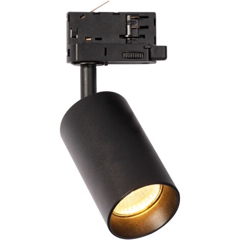 Tube de lampe sur rail 1 GU10 Noir Aluminium Milagro ML2062 (1/5)