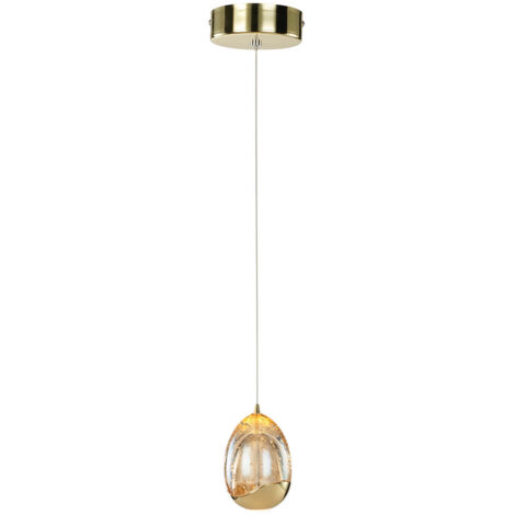 Suspension LED Huelto couleur or champagne ALU italux PND-22112132-1A-chpn (1/2)