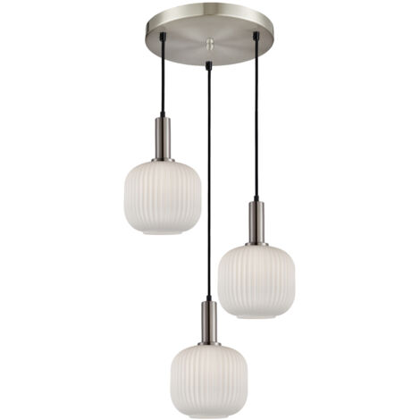 Suspension PENZI 3 E27 Argent ITALUX PND-31981-3S-SC-WH (1/4)