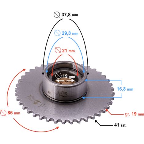 Pignon de distribution pour moteur 130 cm3 (1/2)