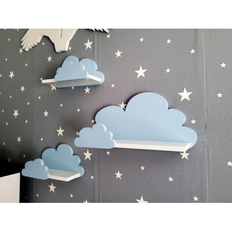 Ensemble de 3 étagères Cloud FANTASY EXTRA - Bleu galaxie - bleu (1/5)