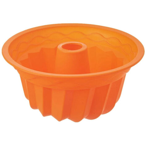Moule à gâteau en silicone avec cheminée, orange, SILLINIE, 23,5 cm