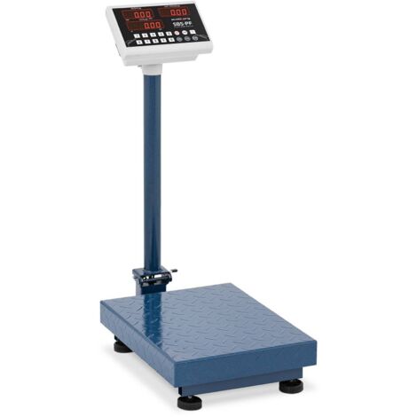 Steinberg Systems – Balance plateforme 100 kg – Précision 10 g – Pliable avec plateau en tôle d'acier – Affichage LED – Pour entrepôts et logistique