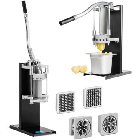 Royal Catering – Coupe-légumes et fruits manuel – 5 lames interchangeables – Acier inoxydable – Tranchage rapide pour restaurants et bars (1/5)