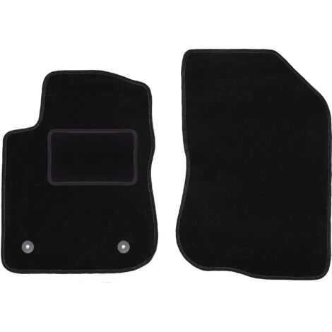 Tapis de sol avant noirs pour Peugeot 208i (2012-2019) – Doublure en polypropylène – Protection contre saleté et humidité – Confort optimal