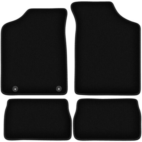 Tapis de sol en velours noir BASIC pour Peugeot 106 berline (1991-2003) (1/5)