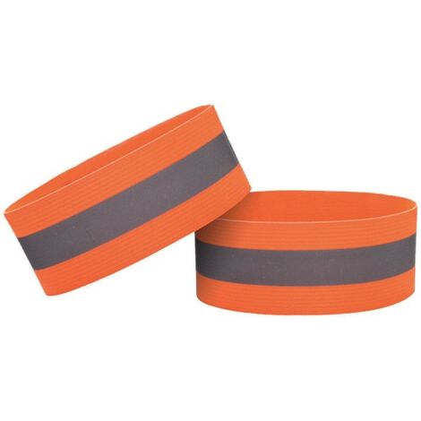 Brassard réfléchissant pour vélo de course, Velcro, 4cm, orange (1/5)