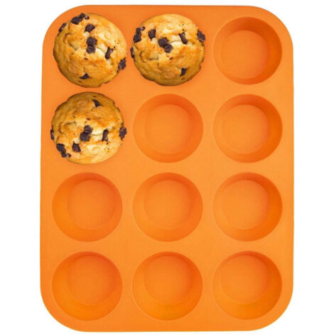 Moule à muffins en silicone orange SILLINIE (1/5)