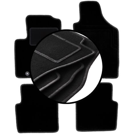 Ensemble complet de tapis en velours pour : Fiat 500 cabriolet, berline (2007-2013) (1/5)