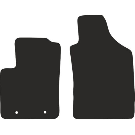 Tapis de sol avant basiques en velours pour : Fiat 500 cabriolet, hatchback (2007-2013) (1/2)