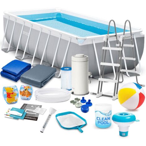 Piscine de jardin tubulaire 400 x 200 x 100 cm 17 en 1 INTEX 26788