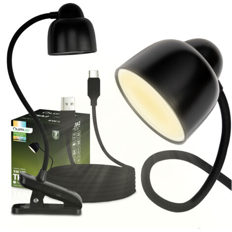 Lampe de bureau LED TESA 2 noire LUMILED 5W CCT pour table à dessin ou école