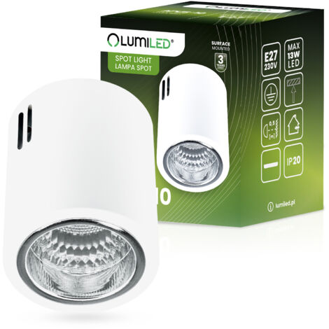 Plafonnier fixe rond APUS 10 spots TUBA blanc E27 (1/5)