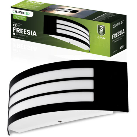 Applique murale de jardin, E27, noire, IP44, Freesia Lumiled (1/5)