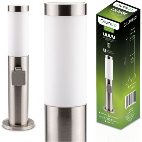 Lampe de jardin extérieure Lilium LUMILED E27 INOX POT 45 cm avec douille 230 V (1/5)
