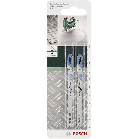Pack de 2 lames de scie sauteuse T 218 A en acier HSS 92mm - BOSCH - 2609256962 (1/2)