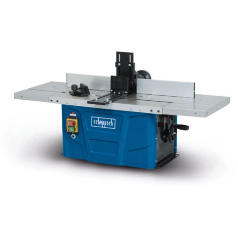Scheppach Fraiseuse de table HF50 – 1500 W – Hauteur de broche réglable – Fraise de 80 mm – Vitesse 11500-24000 min-1 – Table de travail extensible