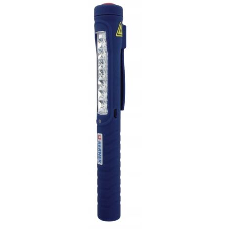 Lampe stylo LED 7+1 – Alimentation micro-USB – Flux lumineux 90 lm – Autonomie 3,5 h – Pour chantiers humides et espaces confinés – Berner