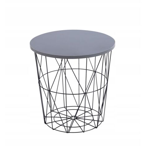Table Basse Ronde Grise