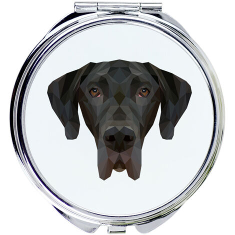 Dogue Allemand I - Miroir avec photo et inscription géométrique par Art-Dog (1/3)
