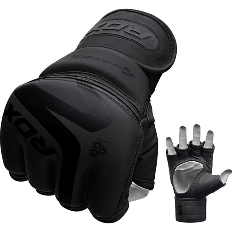 RDX F15 Noir Gants MMA Grande Cuir PU - RDX - GGR-F15MB-L