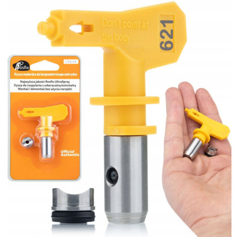 Rosfix Set Buse de Pulvérisation Ultra Spray 621 – Jet 30 cm, Haute Précision Carbure Résistant Pour Peintures Extérieures Accessoire pour Pistolet Airless (1/5)