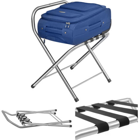 Royal Catering – Support pliable pour bagages jusqu'à 50kg – Acier inoxydable – Dimensions 440x560x670mm – Idéal pour hôtels et centres de loisirs (1/7)