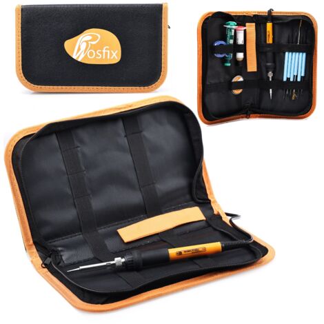 Rosfix Etui Outils Électriques 265x140x50mm – Organiseur Résistant avec 24 Compartiments  Fermeture Éclair  Pour Fer à Souder, Multimètre  Accessoire Électronique (1/5)