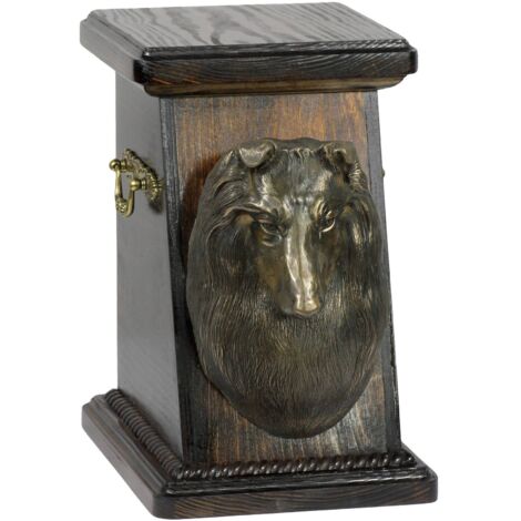 Sheltie - Urne pour cendres de chien, urne élégante avec statuette, urne commémorative avec buste de chien par Art-Dog (1/5)