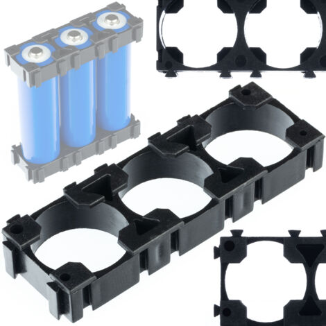 Rosfix Boîtier de Rangement 1x3 pour 3 Piles 18650 – Plastique Résistant Montage Facile Pour Pack Batterie Li-Ion Accessoire Électrique Modulaire (1/5)