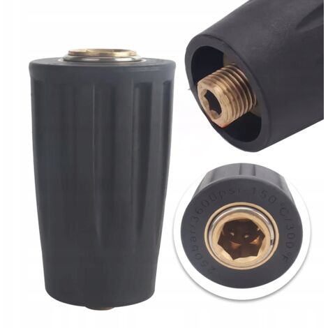 Rosfix Raccord Rapide D12 1/4" M – Buse de Connexion pour Nettoyeur Haute Pression 250 Bar, 150°C Laiton et Plastique compatible avec Nilfisk Alto, KEW, Kranzle (1/5)