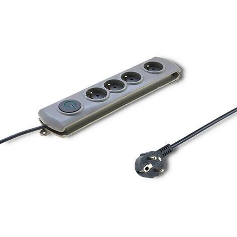 QOLTEC 50164 PROTECTION SURTENSION 4 SORTIE(S) CA 230 V 2,5 M GRIS (1/4)