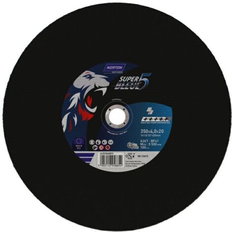 Meule à tronçonner SUPER BLEUE 5 - Ø 350 mm - Épaisseur 4 mm - NORTON