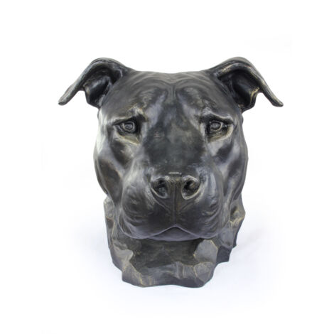 American Staffordshire Terrier, Amstaff, Amstaf I - Urne pour cendres de chien, buste de chien, grande tête de chien pour le jardin par Art-Dog