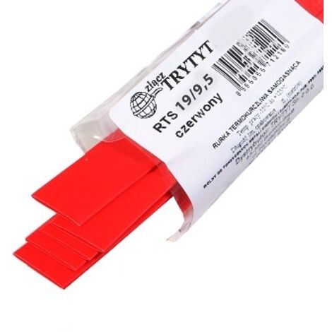 5x Gaine thermorétractable RTS 19/9,5 rouge (1/2)