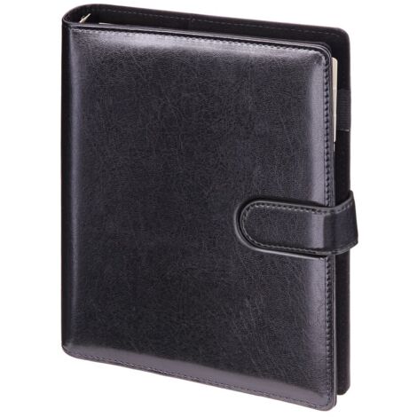 Organisateur Genua premium noir avec insert remplaçable 17,5x23,5cm avec calendrier (1/3)