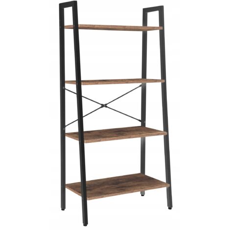 Étagère Furnitex INDUSTRIAL LOFT à 4 étagères marron et noir pour salon (1/5)