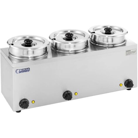 Distributeur de soupe - Royal Catering - Volume : 3 x 2,75 l - Plage de température : 30 - 110 °C (1/4)