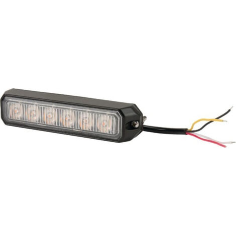 Avertisseur flash LED orange 6x3W 12/24V UNIVERSEL LA20014 (1/5)